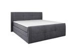 Boxxx Boxspringbett, Grau, Kunststoff, H3, Höhe ca. 19 cm, 180x200 cm, Topper durchgehend, in verschiedenen Größen erhältlich, Matratze geteilt, Schlafzimmer, Betten, Doppelbetten