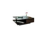Livetastic , Schwarz Hochglanz , Glas, Holzwerkstoff , 2 Schublade(n) Schubladen , quadratisch , 100 cm , Stauraum, offenes Fach ,