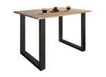 Mid.you , Schwarz, Sonoma Eiche , Holzwerkstoff, Metall , rechteckig , 80x76x140 cm ,