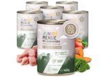 REAVET Hundenassfutter – Junior Menue mit Kaninchen 6x400 g
