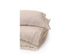 Bettwäsche Leinen, Beige, Textil, Uni, 135x200 cm, Oeko-Tex® Standard 100, pflegeleicht, atmungsaktiv, hautfreundlich, schadstoffgeprüft, weiche und anschmiegsame Oberfläche, Schlaftextilien, Bettwäsche, Bettwäsche