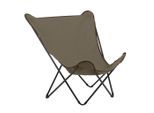 Lafuma Mobilier Garten-Relaxsessel, Graubraun, Metall, 87x83x91 cm, wetterbeständig, UV-beständig, faltbar, Bezug abnehmbar, Gartenmöbel, Liegestühle