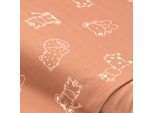 Baumwoll-Jersey "Baby Animals" mit Elasthan, braun-color