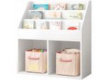Timetrade Bücherregal,, Weiß, Holzwerkstoff, 73x80x30 cm, Wohnzimmer, Regale, Bücherregale