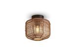 Good & Mojo , Naturfarben , Holz , Rattan , 25x20x25 cm , LED-Leuchtmittel austauschbar ,