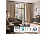 Verdunkelungsvorhang OTTO HOME "ELLIAS, nach Wunschmaß, verdunkelnd & blickdicht, Made in Europe", beige (dunkelbeige), B:140cm H:265cm, Polyester, Gardinen, Verdunkelungsvorhang, einfarbig, uni, Maßanfertigung in Europa, hochwertig