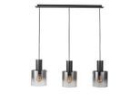 Dieter Knoll Hängeleuchte Alesund, Schwarz, Metall, Glas, 20x120x90 cm, Lampen & Leuchten, Innenbeleuchtung, Leuchten nach Räumen, Esstischlampen