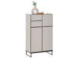 Mid.you Midischrank, Schwarz, Kaschmir, Metall, 2 Fächer, 2 Schublade(n) Schubladen, 60x102x31 cm, stehend, Badezimmer, Badezimmerschränke, Midischränke
