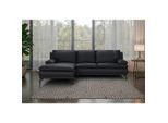 P & B Ecksofa, Schwarz, Leder, Echtleder, Büffelleder, 248x158 cm, Wohnzimmer, Sofas & Couches, Sofas, Ledersofas