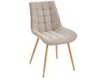 Livetastic Stuhl, Taupe, Eiche, Metall, Textil, Füllung: Schaumstoff, Rundrohr, 51x88x62 cm, Esszimmer, Stühle, Esszimmerstühle, Vierfußstühle