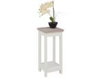 Hom`in Blumenständer, Grau, Weiß, Holzwerkstoff, 30x65x30 cm, Wohnzimmer, Wohnzimmertische, Blumenständer