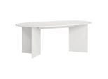 P & B Esstisch Family, Weiß, Holzwerkstoff, oval, eckig, 100x76x200 cm, FSC Mix, Made in Denmark, Esszimmer, Tische, Esstische, Esstische oval