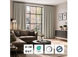Verdunkelungsvorhang OTTO HOME "ELLIAS, nach Wunschmaß, verdunkelnd & blickdicht, Made in Europe", grau (hellbeige), B:140cm H:270cm, Polyester, Gardinen, Verdunkelungsvorhang, einfarbig, uni, Maßanfertigung in Europa, hochwertig