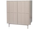Livetastic Sideboard Velin, Beige, Kaschmir, Metall, Holzwerkstoff, 2 Fächer, 80x89x40 cm, Wohnzimmer, Kommoden & Sideboards, Sideboards
