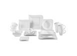 Ritzenhoff Breker Kombiservice Melodie, Weiß, Keramik, 28-teilig, 220 ml,220 ml,380 ml,450 ml, Lfgb, Essen & Trinken, Geschirr, Geschirr-Sets, Kombiservice
