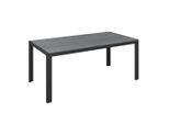 Ambia Garden Gartentisch, Grau, Dunkelgrau, Metall, Kunststoff, rechteckig, eckig, 180x92x74 cm, Gartenmöbel, Gartentische, Gartentische
