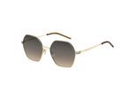 Boss Unisex Volwassen Ronde Geometrische Zonnebril (Goud)