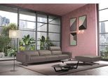 3-Sitzer EGOITALIANO "Gloria, super bequem, hochwertige Verarbeitung, edles Design, Megasofa", braun (mud), B:327cm H:96cm T:109cm, Luxus-Micofaser Lederoptik (100% Polyester) ist ein neues technisches Gewebe mit einem visuellen und taktilen Aspekt, der dem Nubuk sehr nahe kommt, mit innovativen Eigenschaften. Seine außerordentliche Weichheit kommt von einem exklusiven Produktionsprozess, der Unre