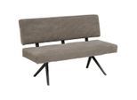 Livetastic Sitzbank , Dunkelgrau , Metall, Textil , 140x90x62 cm , Esszimmer, Bank, Sitzbänke