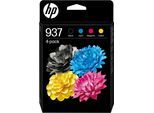 HP Tintenpatrone "937 4er-Pack", bunt (schwarz, cyan, magenta, gelb), Tintenpatronen, Tintenpatrone