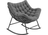 tectake Schaukelstuhl, Anthrazit, Kunststoff, 93x89x99.5 cm, Wohnzimmer, Sessel, Schaukelstühle