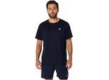 Laufshirt ASICS "ASICS CORE SS TOP", Herren, Gr. L, schwarz (midnight), Obermaterial: 100% Polyester, normal, Rundhals, Shirts Laufshirt, Schnelltrocknend, Reflektierend, Leicht