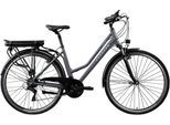 E-Bike ZÜNDAPP "Z802 Damen" Gr. 48, grau (grau, grün), Elektrofahrräder, Damen, 48cm, 28 Zoll (71,12cm), E-Bike, Pedelec, Elektrofahrrad für Damen