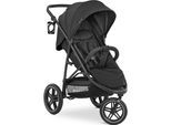 Dreirad-Kinderwagen HAUCK "Rapid 3R, black", Baby, schwarz, Aluminium, Polyester, Kinderwagen Dreirad-Kinderwagen, mit schwenk- und feststellbarem Vorderrad