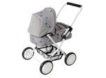 Puppenwagen CHIC2000 "Smarty, Mini-Kuschelwagen", grau (sternchen grau), Puppenwagen, KinderB:56cm H:56cm T:56cm, Kunststoff, Metall, Stoff, Puppenwagen, mit herausnehmbarer Tragetasche, B:56cm H:56cm T:56cm