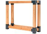 Kaminholzregal WESTMANN "Michel L", beige (natur), B:138cm H:120cm T:40cm, Holzwerkstoff, Kaminholzlager, Kaminholzregal