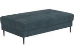 Hocker OTTO HOME "Summer B: 142cm, in Cord & Struktur erhältlich", blau (b881 memphis 14 teal), B:140cm H:46cm T:80cm, 90% Polyester;10% Nylon, Hocker, Hocker, schwarze Metallfüße