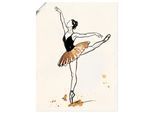 Wandbild OTTO HOME "Ballet II", gold (farbe bild(er): schwarz), B:60cm H:80cm T:0,1cm, Papier, Bilder, Wandbild, als Poster oder Leinwandbild in versch. Größen