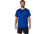 Laufshirt ASICS "ASICS CORE SS TOP", Herren, Gr. XL, blau (asics blau), Obermaterial: 100% Polyester, normal, Rundhals, Shirts Laufshirt, Schnelltrocknend, Reflektierend, Leicht