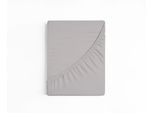 Spannbettlaken BELLANA "SleepStyle, aus 100% Baumwolle", silber, 1 Stk., Jersey, 90-100x190-200 20cm, Jersey, Obermaterial: 100% Baumwolle, Bettlaken, Spannbettlaken, formstabil und pflegeleicht, für Matratzen bis 20 cm Höhe, Topseller