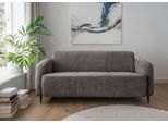 3-Sitzer HOME AFFAIRE "Marone bequem, Breite 185cm, komfortable Wellenunterfederung", grau (grau, braun), B:185cm H:76cm T:90cm, 100% Polyester, Sofas, 3-Sitzer