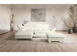 Ecksofa COTTA "Enterprise L-Form, B: 277 cm x L: 238 cm, bequeme Wellenunterfederung", weiß (altweiß), B:277cm H:91cm T:104cm, Softlux-Kunstleder;Luxus-Kunstleder, Sofas, Ecksofa, Arm- & Kopfteilverstellung, optional Schlaffunktion