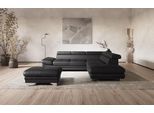 Ecksofa COTTA "Enterprise L-Form, B: 277 cm x L: 238 cm, bequeme Wellenunterfederung", grau (fango), B:277cm H:91cm T:104cm, Softlux-Kunstleder;Luxus-Kunstleder, Sofas, Ecksofa, Arm- & Kopfteilverstellung, optional Schlaffunktion