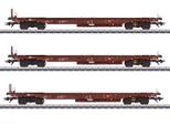 Güterwagen MÄRKLIN "Taschenwagen-Set DB AG - 47464", braun, Modelleisenbahn-Fahrzeuge, Kinder, Kunststoff, Metall, Güterwagen