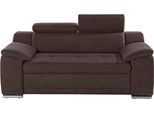 2-Sitzer SIT & MORE "Andiamo, B: 180 cm, Kopfteilverstellung, komfortable Sitzhöhe 43 cm", braun, B:180cm H:93cm T:95cm, Kunstleder SOFTLUX;Luxus-Microfaser ALTARA NUBUCK (100% Polyester);Struktur ( 100% Polyester), Sofas, 2-Sitzer, Frei im Raum stellbar, hochwertige Verarbeitung, stilvolles Design