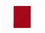Spannbettlaken BELLANA "SleepStyle, aus 100% Baumwolle", rot (rubin), 1 Stk., Jersey, 180-200x200 20cm, Jersey, Obermaterial: 100% Baumwolle, Bettlaken, Spannbettlaken, formstabil und pflegeleicht, für Matratzen bis 20 cm Höhe