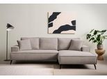 Ecksofa OTTO HOME "TVINNU Cord, L-Form, Breite 275 cm", braun (hellbraun), B:275cm H:83cm T:173cm, Sofas, Ecksofa, wahlweise Recamiere rechts/links, schwarze Füße, bequemer Sitzkomfort