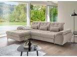 Wohnlandschaft OTTO HOME "Delphino Multifunktionen, Bettfunktion, Breite 273cm, L-Form", beige (taupe), Sofas, B/H/T: 273cm x 189cm, Microfaser, Armlehne links Recamiere rechts, taupe, 100% Polyester, Wohnlandschaft, inkl. Bettkasten, Schlaffunktion, Kopfteil- und Sitztiefenverstellung, B:273cm T:189cm