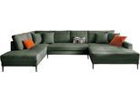 Wohnlandschaft OTTO HOME "Summer", grün (b808 zoom 11 wintermoss), B:360cm H:86cm T:195,5cm, Sofas, Wohnlandschaft, U-Form, B: 360cm in Cord & Struktur