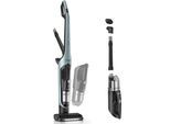BOSCH Akku-Stielstaubsauger "Flexxo Serie 4 BCH4FM28/BCH4SM28, 2in1 Akku-Staubsauger, freistehend", blau (steel sky blau), B:25cm H:114,5cm T:19,2cm, Akkusauger, kabellos, integriertes Zubehör, beutellos, 60 Min. Laufzeit, Akku-Stielstaubsauger