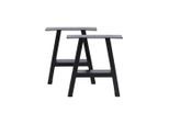 Livingandhome Tischbeine, Schwarz, Metall, 2-Sitzer, 35x40x7 cm, Esszimmer, Tische, Esstische, Tischsysteme, Tischgestell