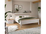 Schlafzimmer-Set HOME AFFAIRE "COSENZA, 2-teilig., best. aus: Bettgestell & Nachttisch", weiß (sibiu lärche nachbildung, artisan eiche nachbildung), ohne Matratze, B/H: 180cm x 200cm, Schlafzimmermöbel-Sets, Schlafzimmer-Set, Schlafzimmer, Schlafen, Set, Kombination, Bettanlage