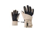 Skihandschuhe ZIENER "LEIF-Z GORE-TEX JUNIOR", Damen, Gr. 7, beige (soft taupe), Kunstfaser, Handschuhe Skihandschuhe, wasserdicht, winddicht, atmungsaktiv, warm