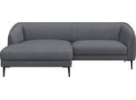 Ecksofa FLEXLUX "Belle Designsofa, bequem durch Kaltschaum im Sitz", blau (navy blau), B:218cm H:74cm T:149cm, 62% Polyester/17%Cotton/14%Viscose/7%linen, Sofas, Ecksofa, Skandinavisches Design, In hochwertiger Verarbeitung, B/T 218/149 cm