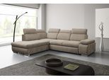 Ecksofa WERK2 "Alicante 280 x 230 cm Cord L-Form, modern und bequem", beige (natur), B:280cm H:86cm T:230cm, Sofas, Ecksofa, Chenille, L-Form, XXL, Schlaffunktion, Bettkasten