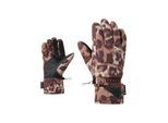 Skihandschuhe ZIENER "KLENTIMA-Z GORE‑TEX PrimaLoft DAMEN", Damen, Gr. 8, braun (faded leo), Kunstfaser, Handschuhe Skihandschuhe, wasserdicht, winddicht, atmungsaktiv, extra warm, Plüschfutter